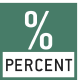 Percentage determination: Displays the deviation from the reference weight (100%) in % instead of grams.