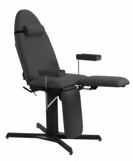Tattoo chair with fixed height - Adjustable armrests (height / rotation)