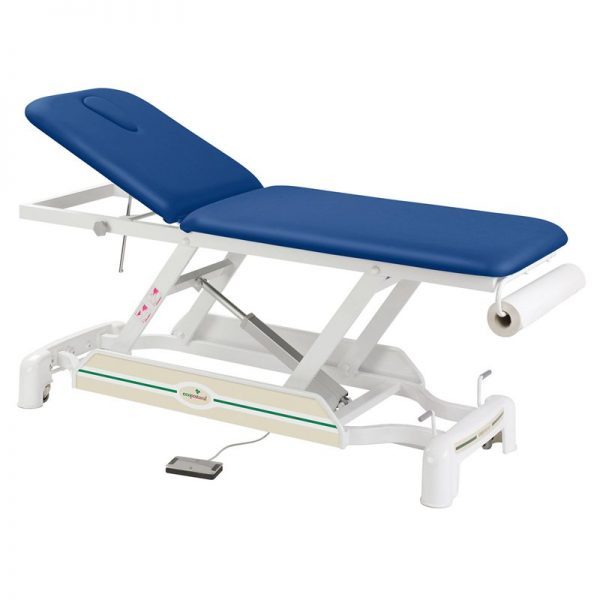 Mangel voeden Veel Electric treatment table - 2 sections with wheels - Paper roll holder -  Foot pedal