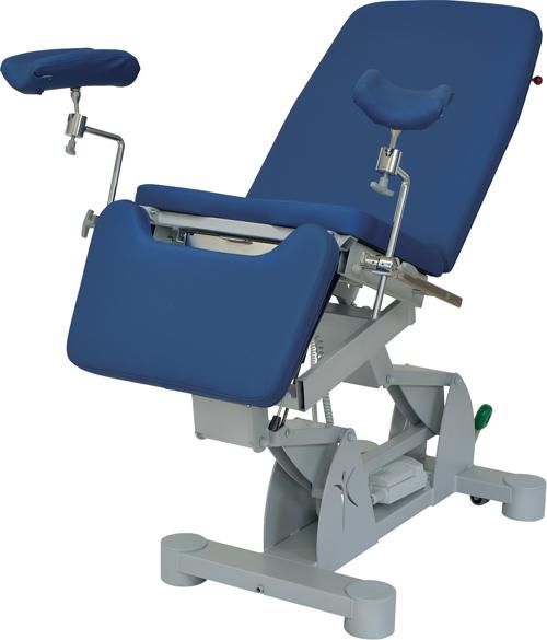 Electrical gynecological examination chair with wheels