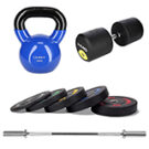 Dumbbels, weights and bars